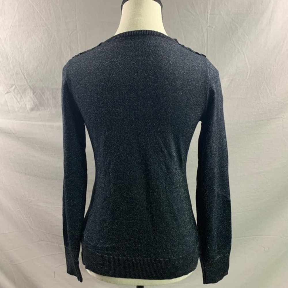 Black Glitter Guipure Lace Sweater - Picture 9 of 9